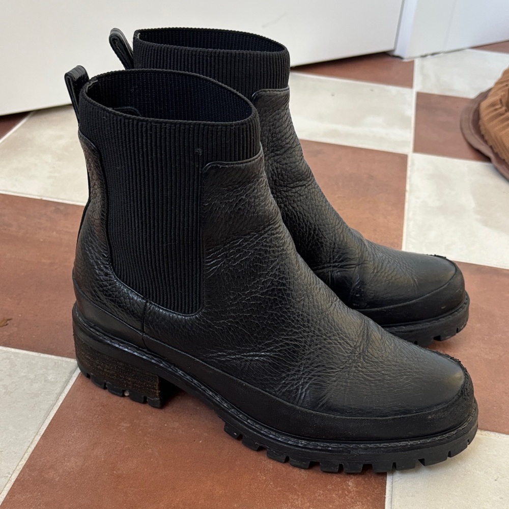 Maguire Porto Black Leather Ankle Boots